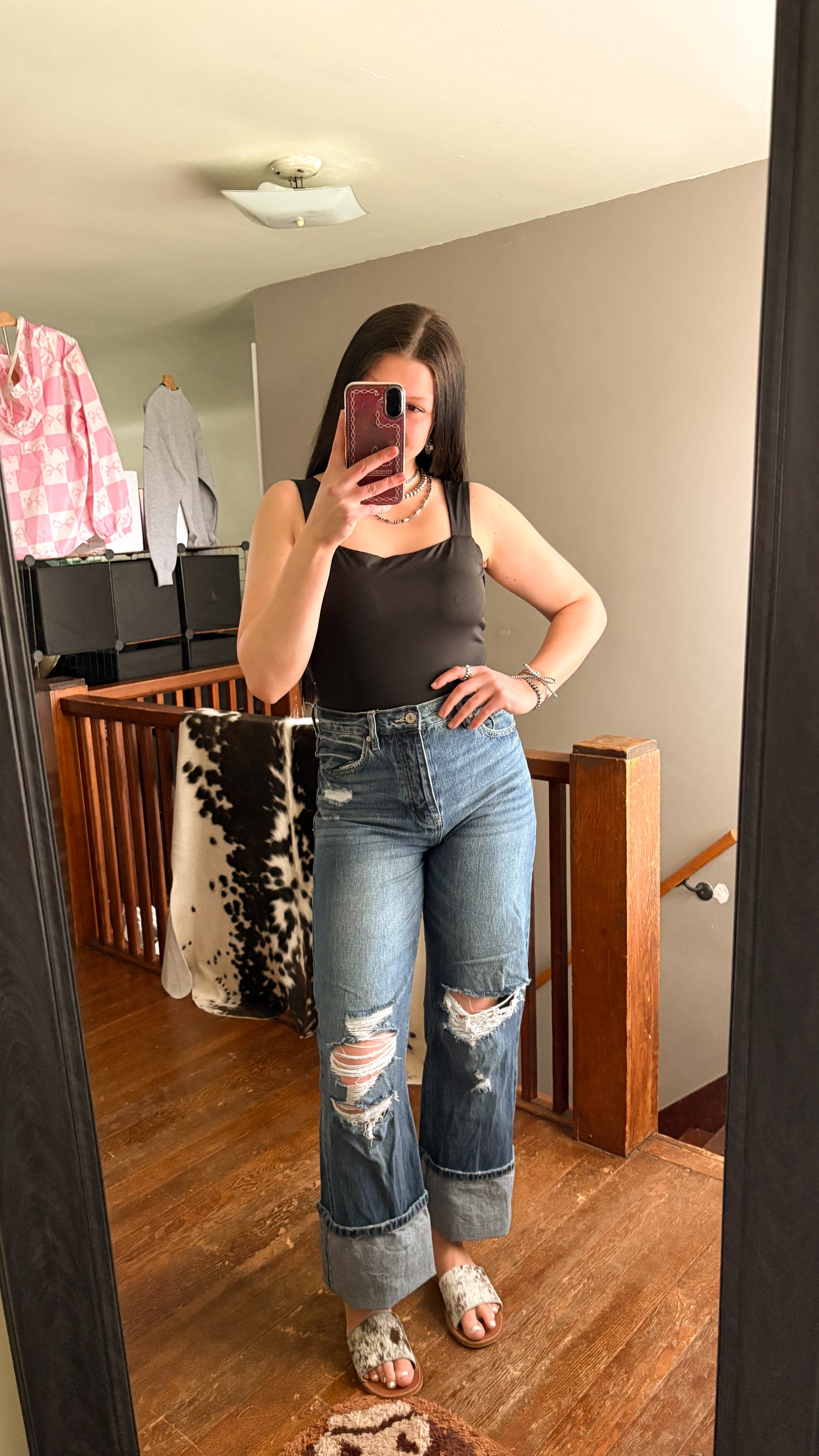 BACK TIE BODYSUIT - BLACK