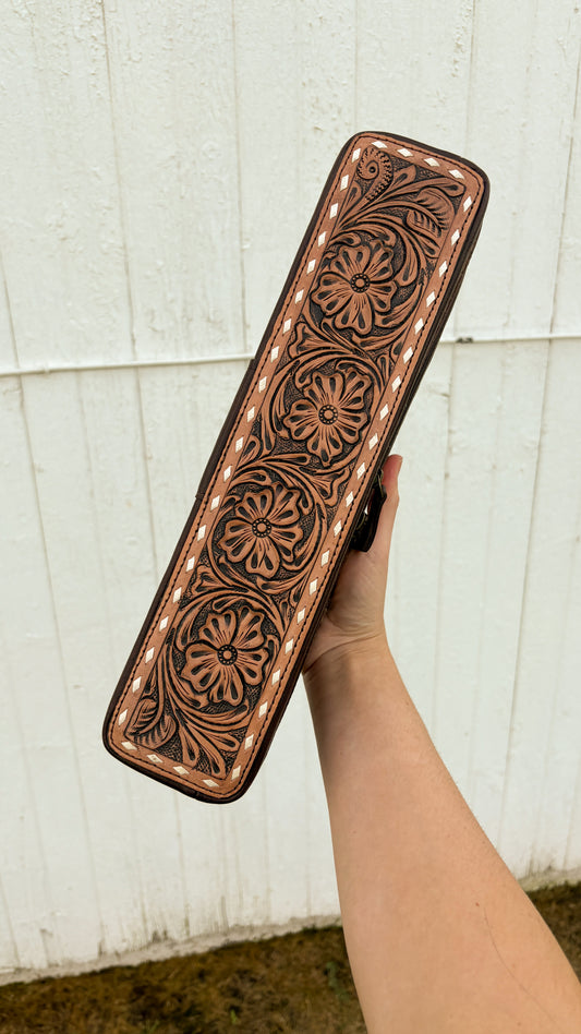 LEATHER TOOLED HOT TOOLS CASE - STYLE 1