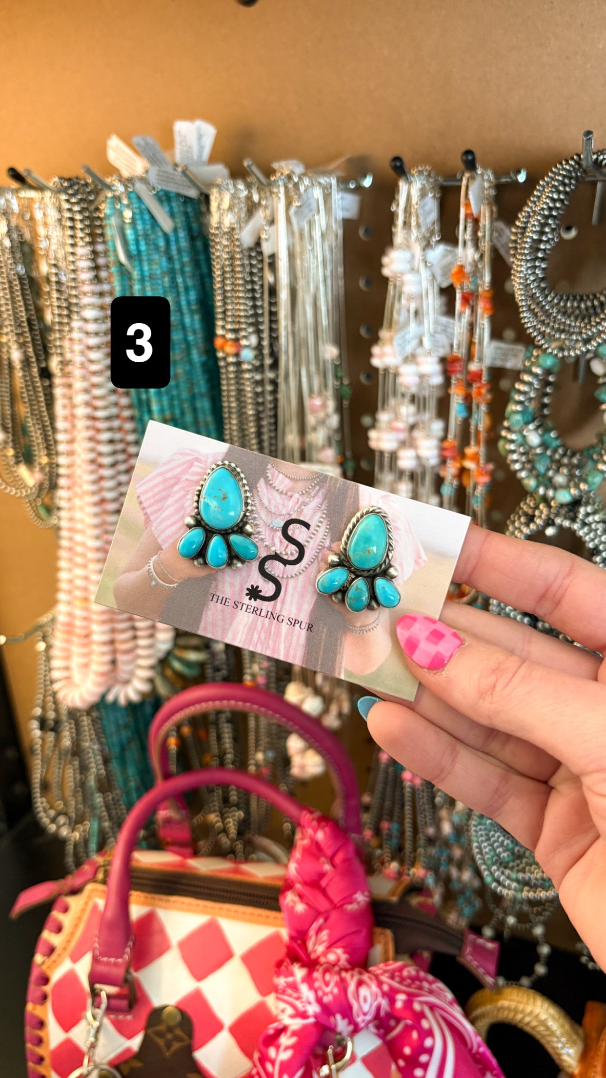 KINGMAN TURQUOISE CLUSTER STATEMENT EARRINGS