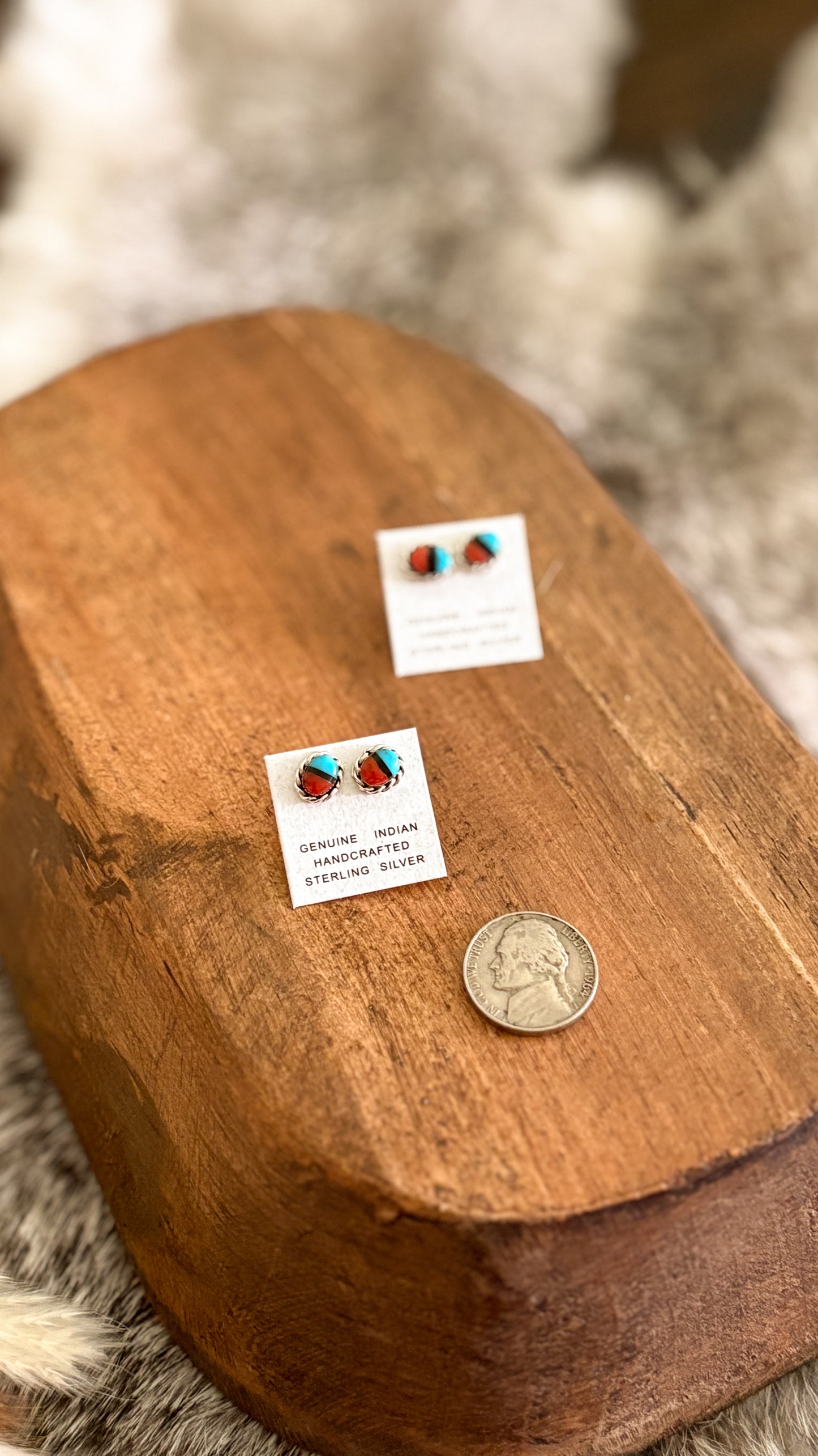 OVAL CORRAL & TURQUOISE STUDS