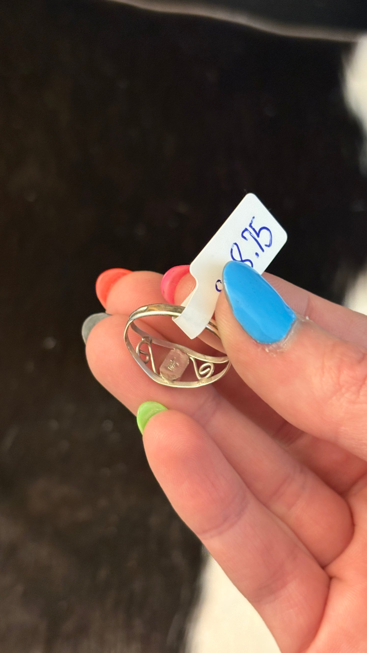 OVAL MOTHER OF PEARL RING BY JUDY LINCOLN