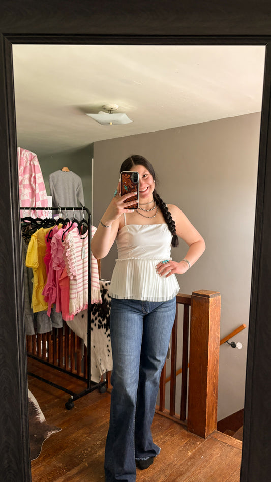 PLEATED TOP - WHITE