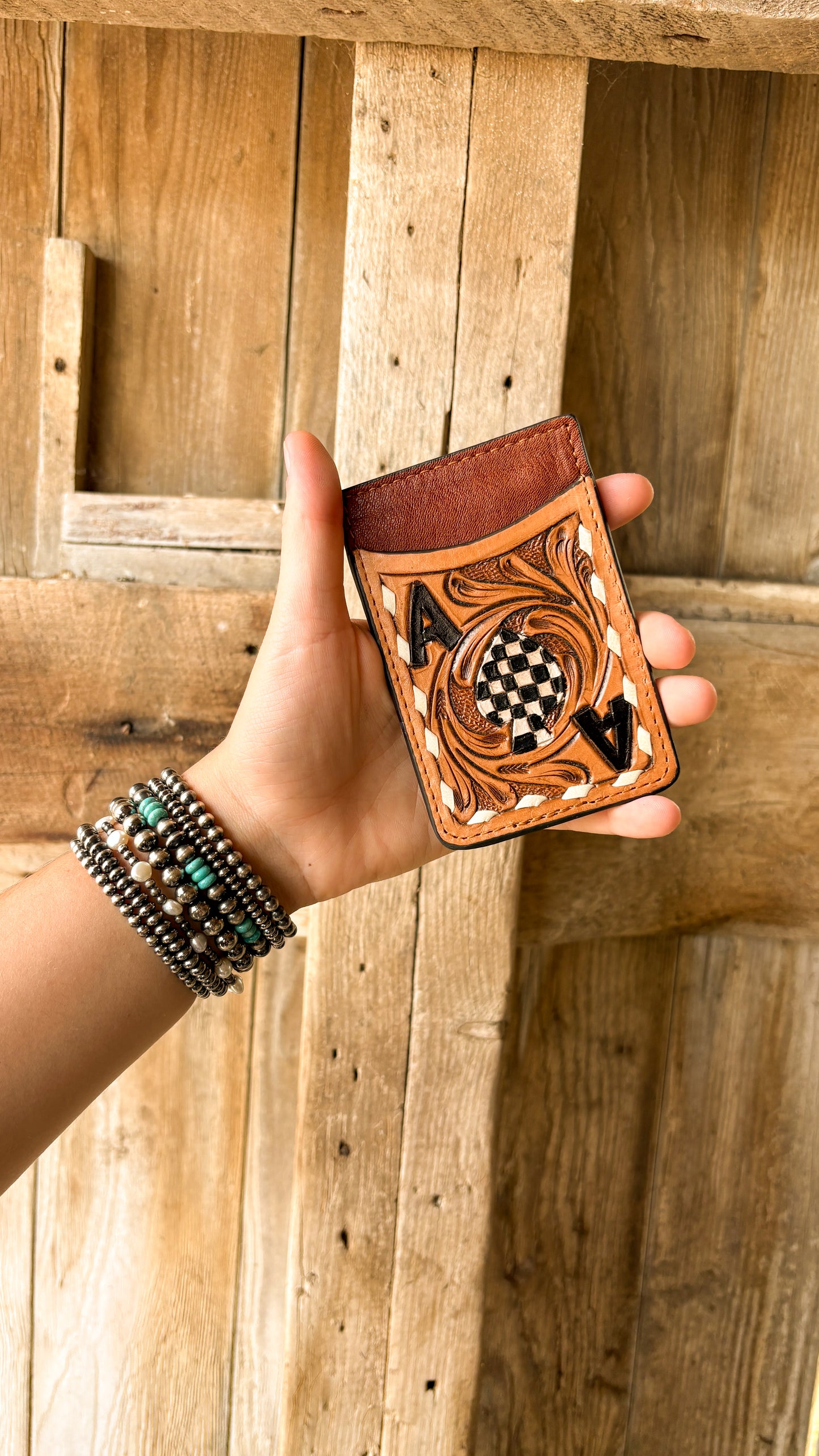 CHECKERED ACE CARDHOLDER