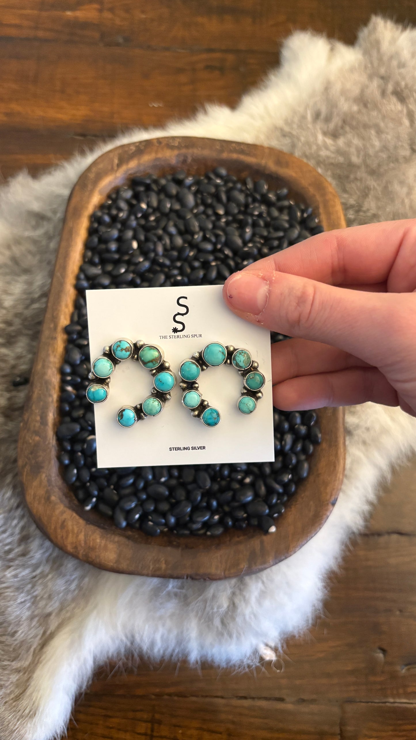TURQUOISE NAJA POST EARRINGS