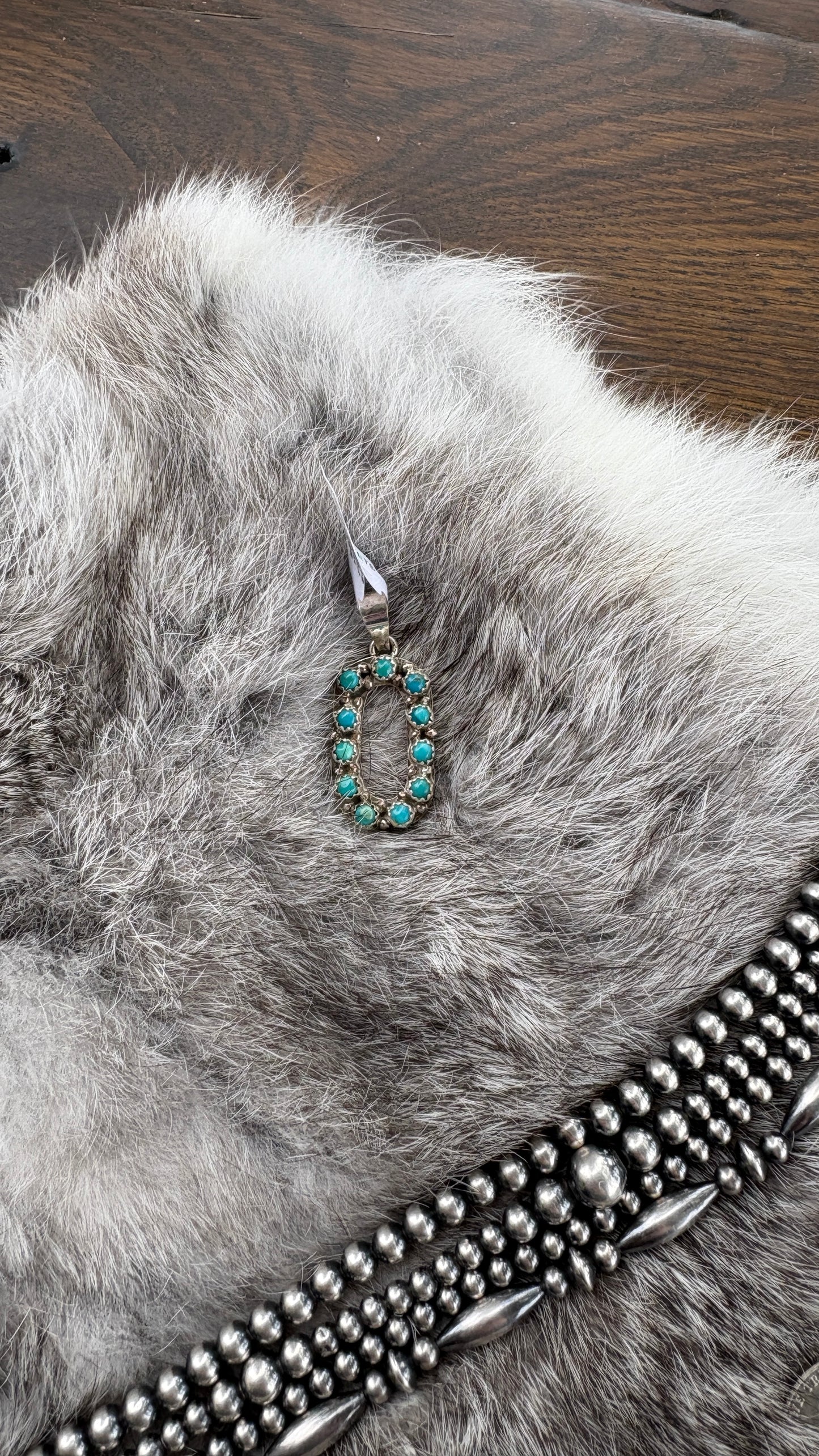 KINGMAN TURQUOISE INITAL PENDANT BY SCOTT SKEETS
