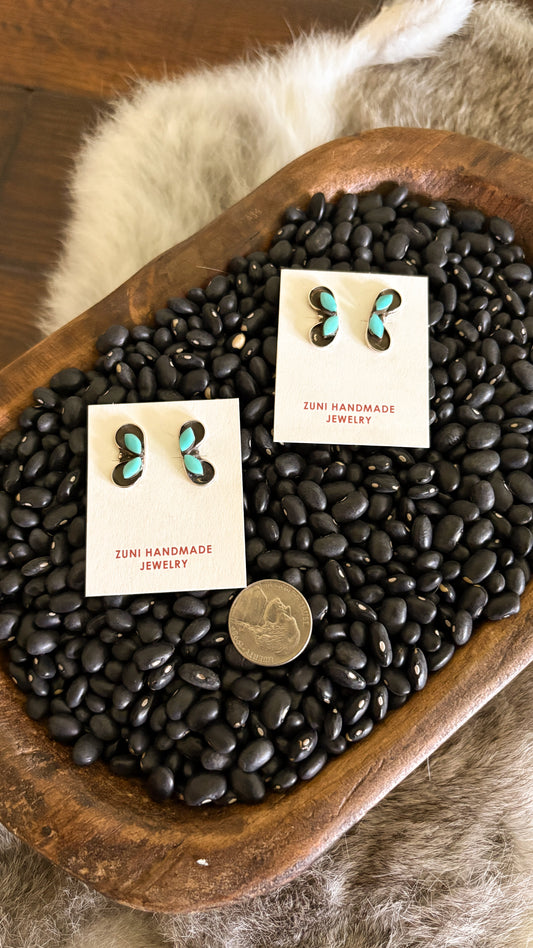 HALF BUTTERLY SHADOWBOX EARRINGS