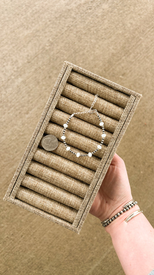 MOTHER OF PEARL 3MM PEARL BRACELET