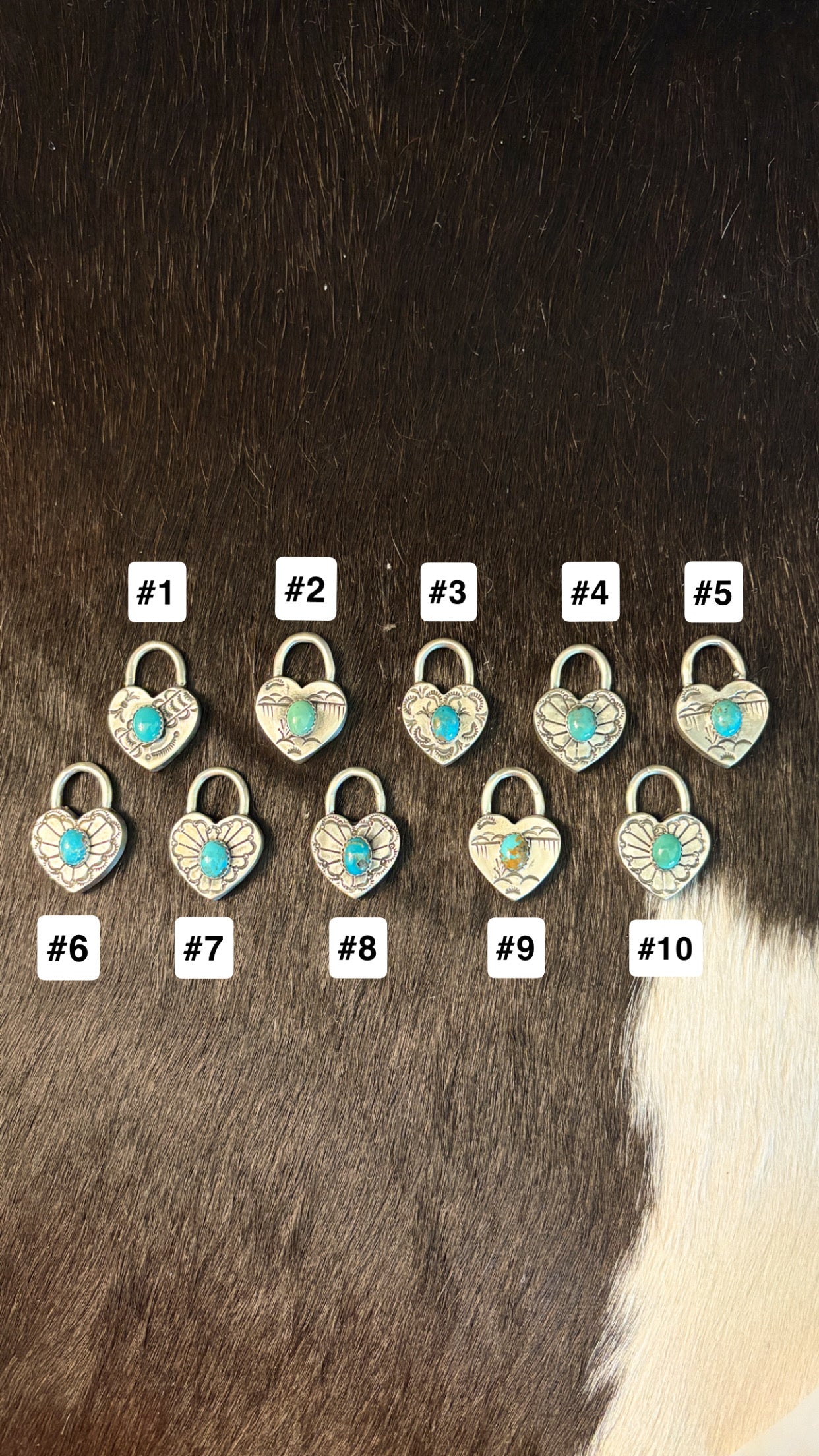 KINGMAN TURQUOISE HEART LOCKET BY HAROLD TAHE