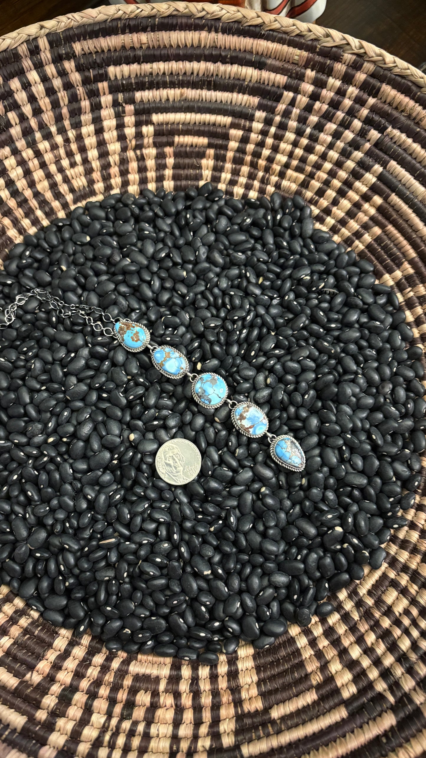 GOLDEN HILLS TURQUOISE LARIAT - #1