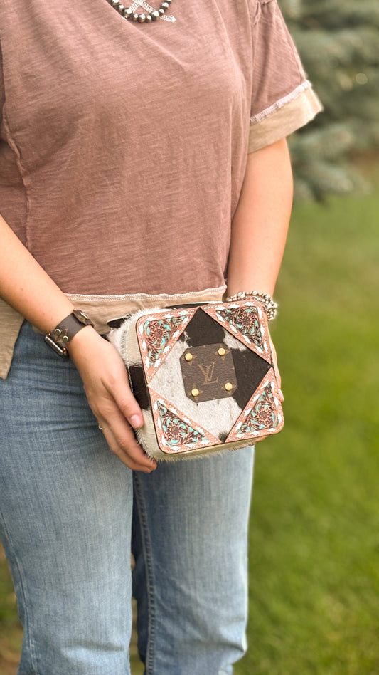 UPCYCLED LV COWHIDE JEWELRY BOX - STYLE 2