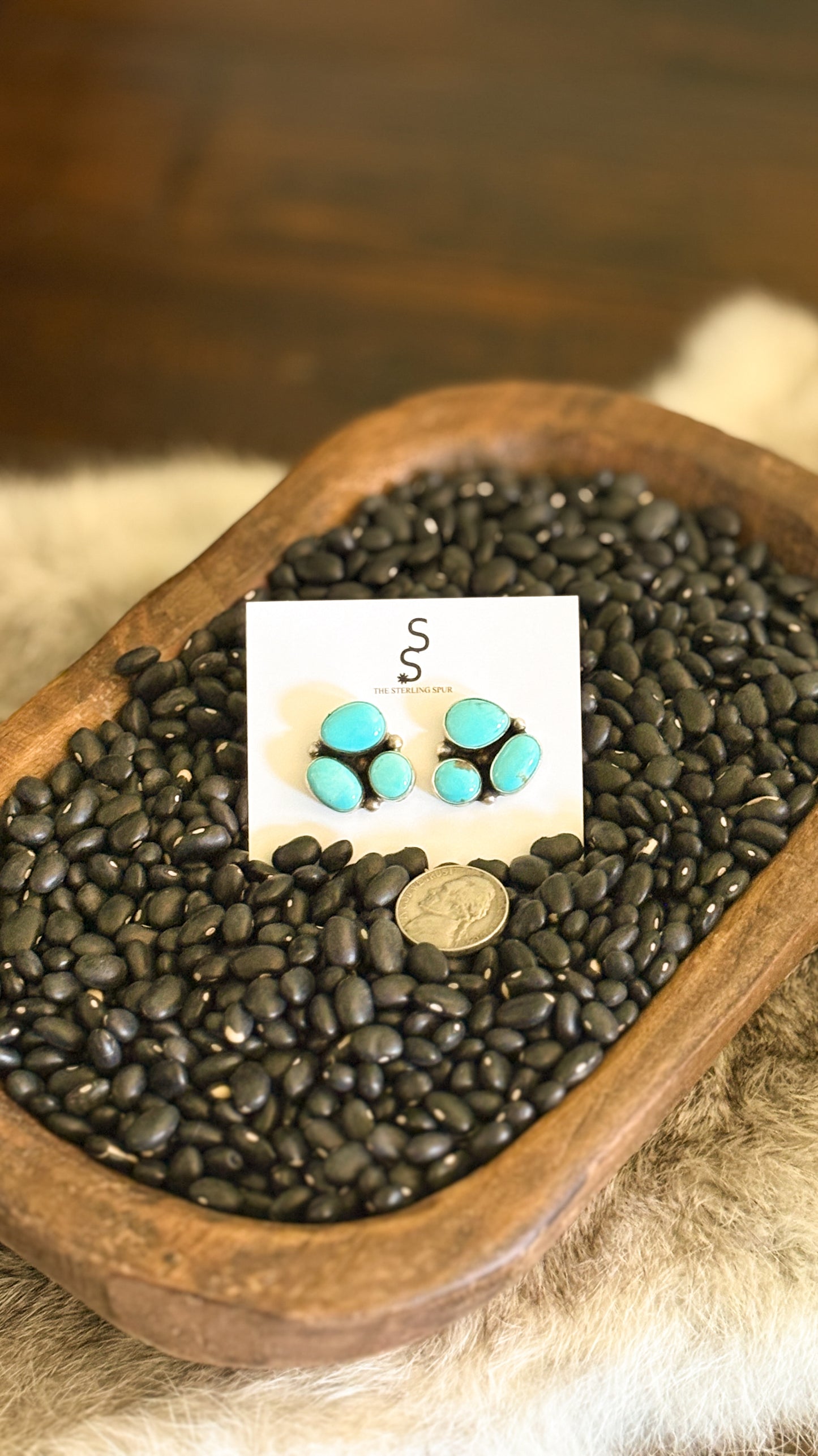 TURQUOISE CLUSTER EARRINGS