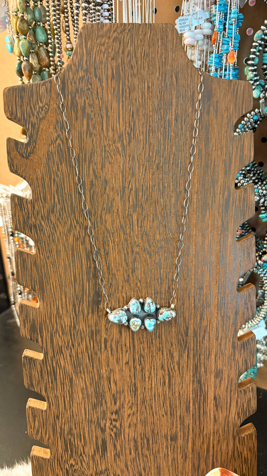 6 STONE GOLDEN HILLS TURQUOISE NECKLACE BY MYRA BENALLY
