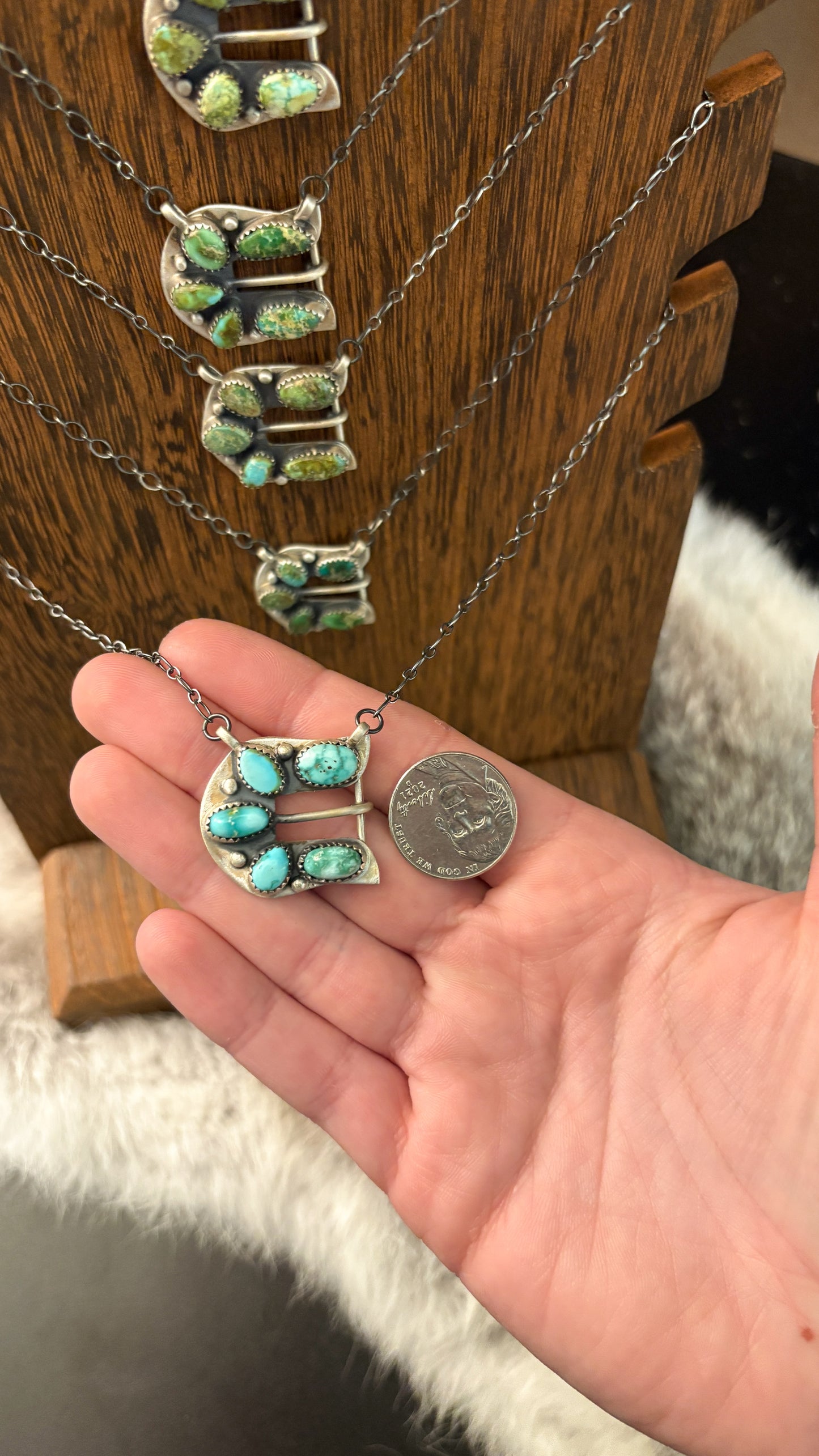 SONORAN GOLD TURQUOISE BUCKLE NECKLACE