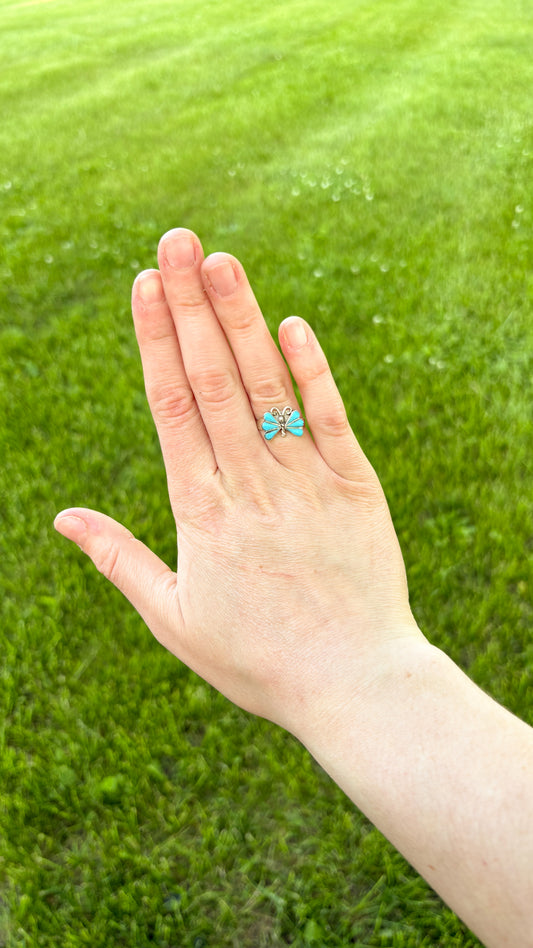 BUTTERFLY TURQUOISE RING
