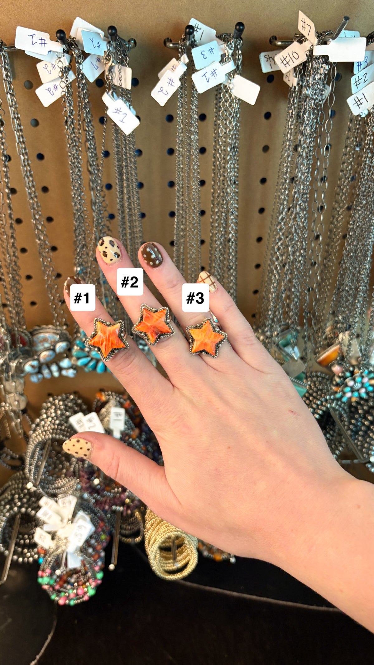 ORANGE SPINY OYSTER STAR RING