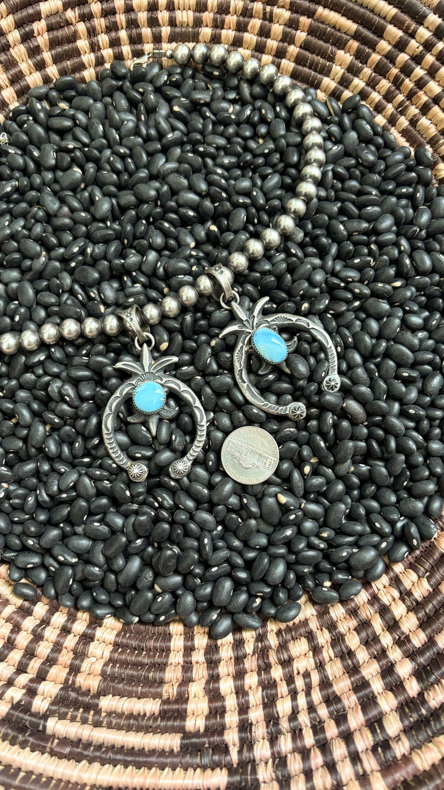 GOLDEN HILLS TURQUOISE NAJA PENDANT BY KEVIN BILLAH