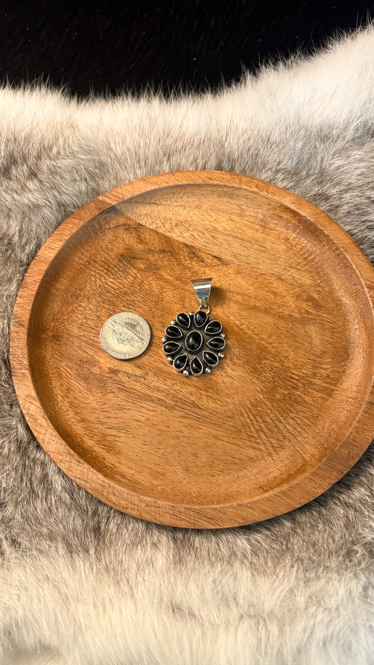 BLACK ONYX CLUSTER PENDANT