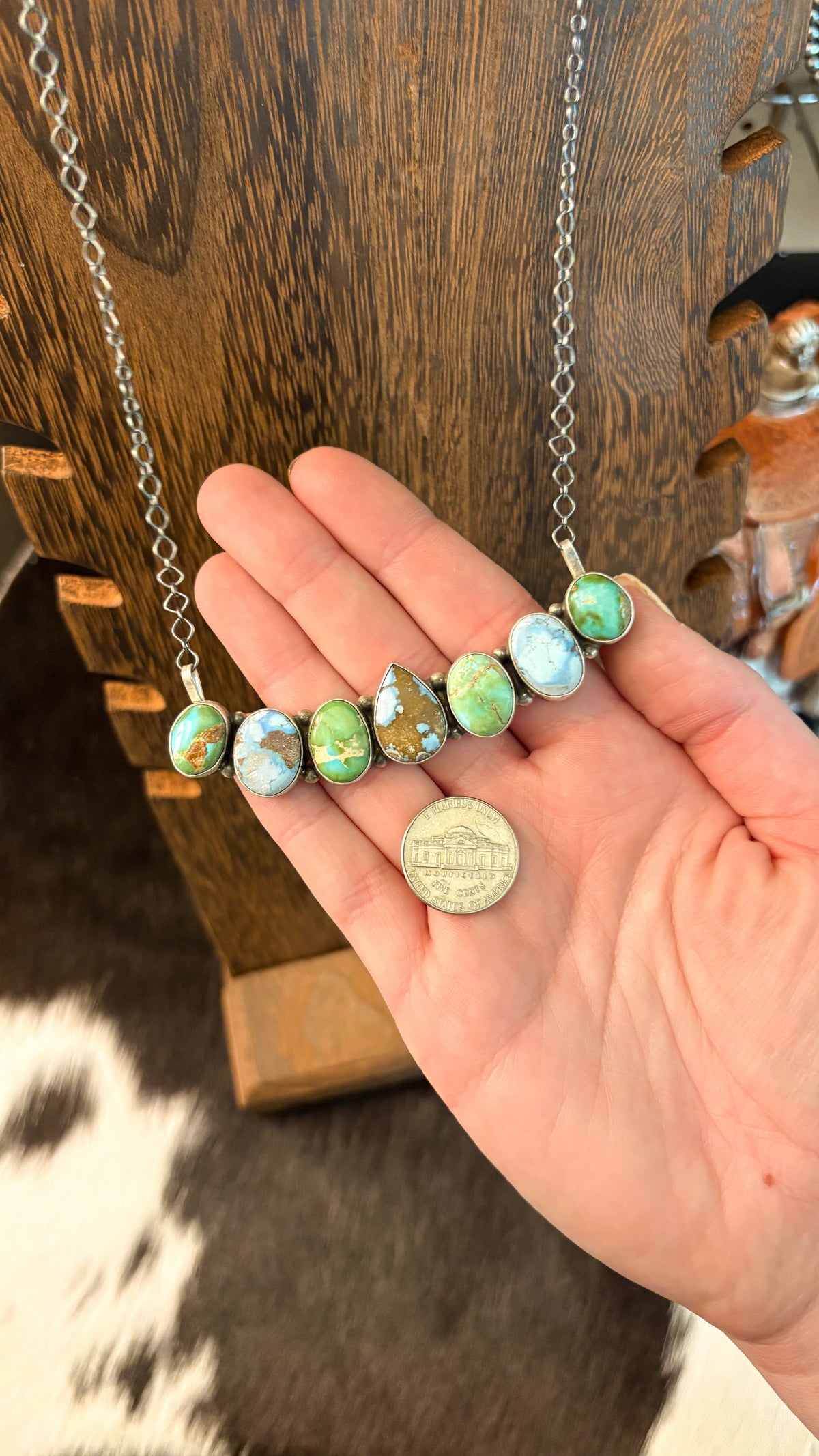 GOLDEN HILLS & SONORAN GOLD TURQUOISE BAR NECKLACE