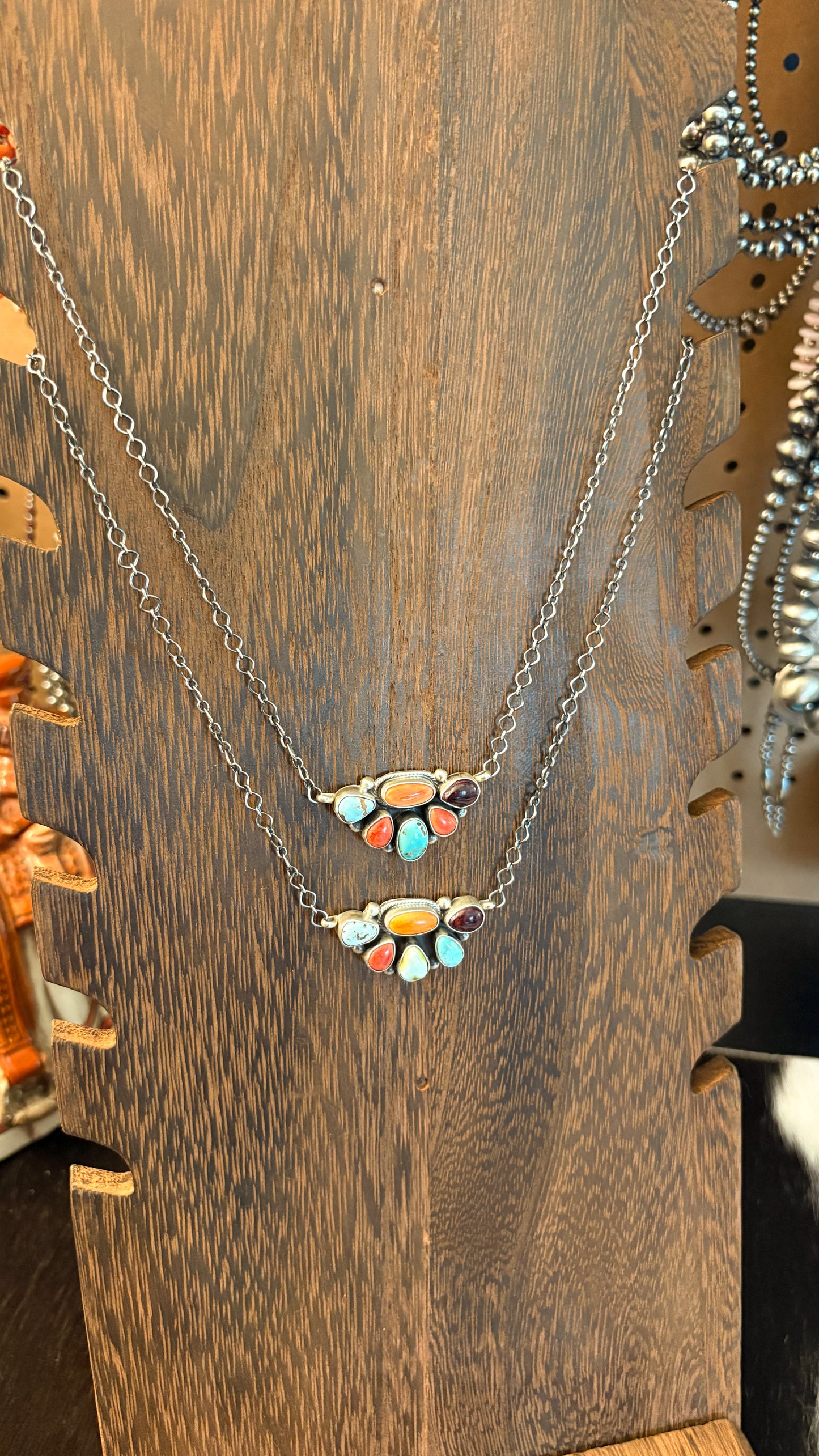 MULTI STONE HALF CLUSTER NECKLACE BY GWENAVER JOE