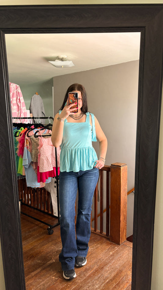 TIERED TANK TOP - BLUE