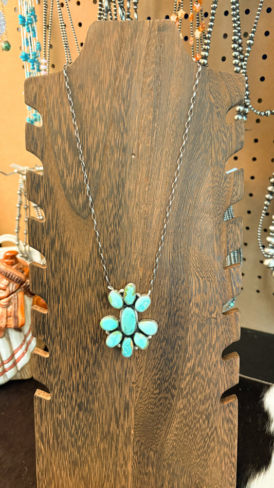 SONORAN GOLD TURQUOISE CLUSTER NECKLACE BY JOHN SKEETS