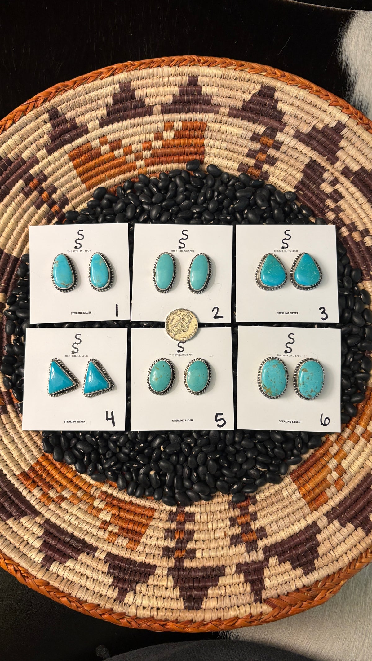 KINGMAN TURQUOISE STATEMENT EARRINGS BY VICKY HICKS