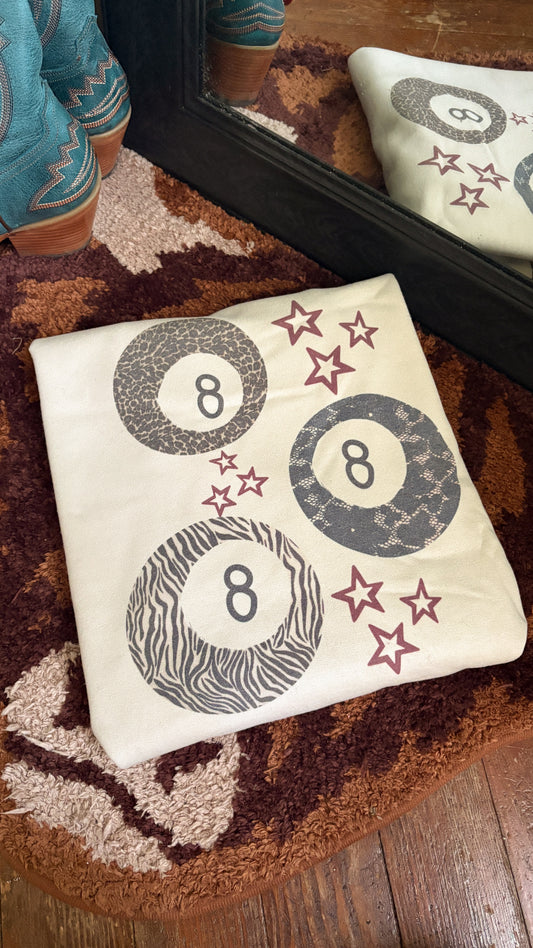 ANIMAL PRINT 8 BALL CREWNECK