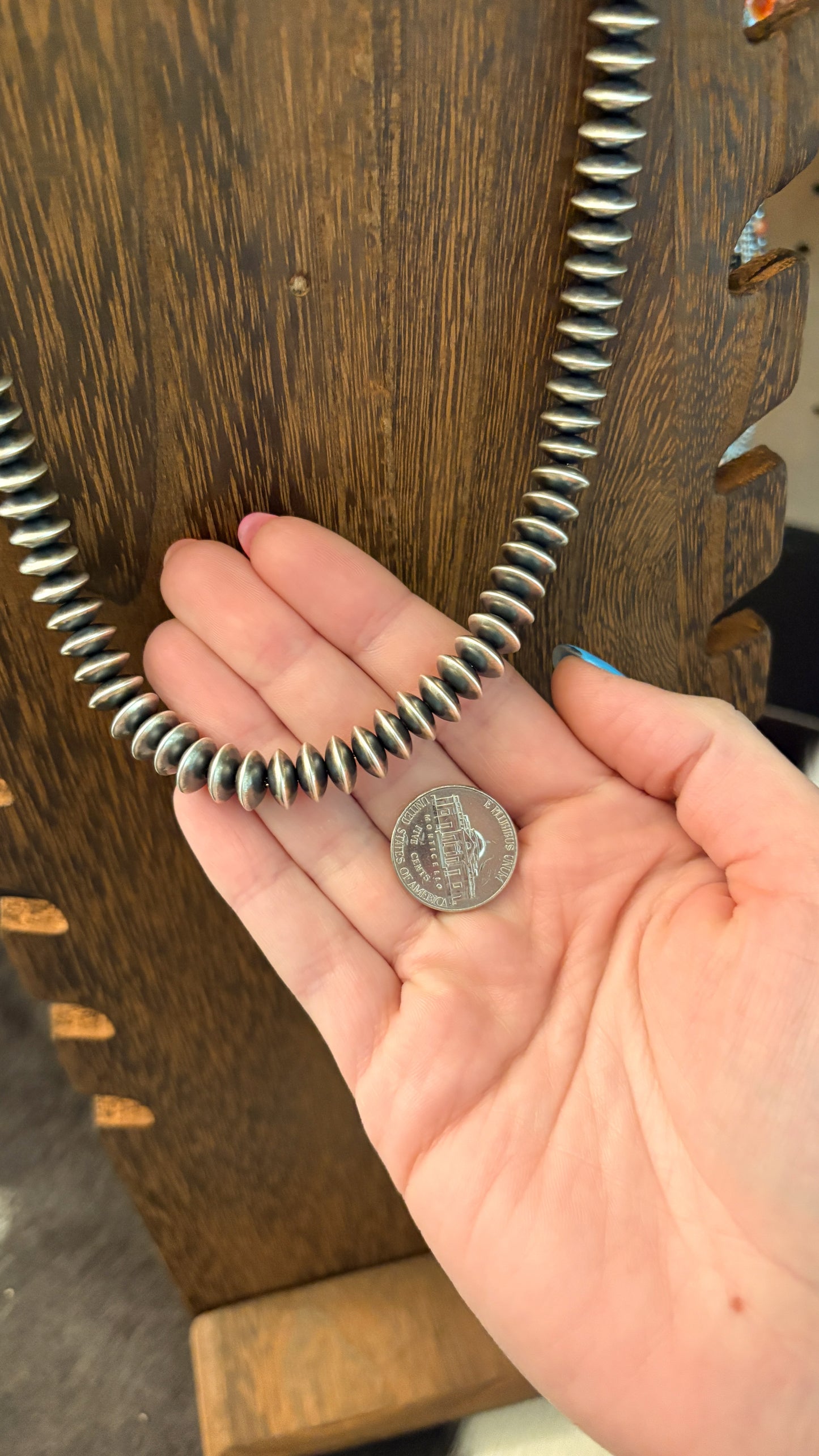 11MM NAVAJO PEARL SAUCER NECKLACE BY BRYANNEN HALWOOD - 18”