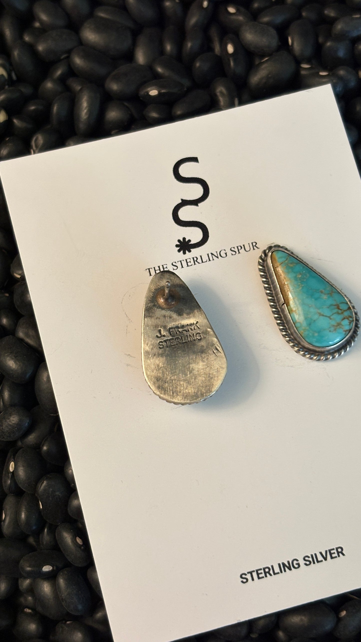 TURQUOISE TEARDROP POST EARRINGS