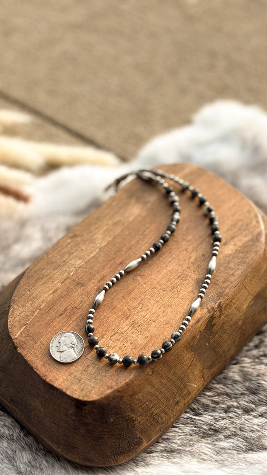 ZEBRA JASPER TORPEDO NECKLACE - MADE TO ORDER