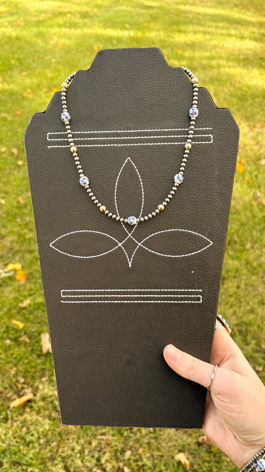 THE HATTIE NECKLACE - STERLING SILVER & GOLD FILLED BEADS