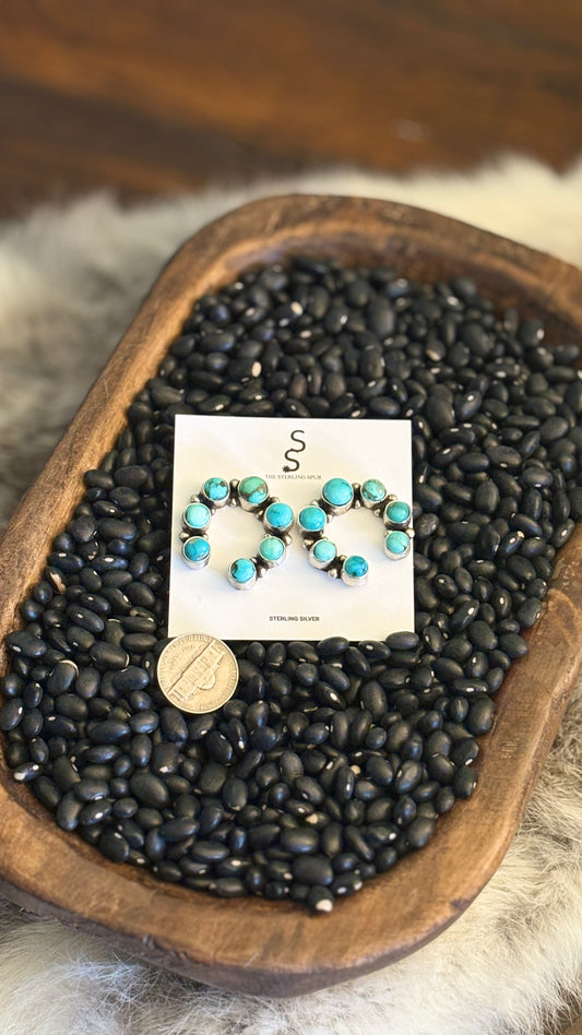 TURQUOISE NAJA POST EARRINGS