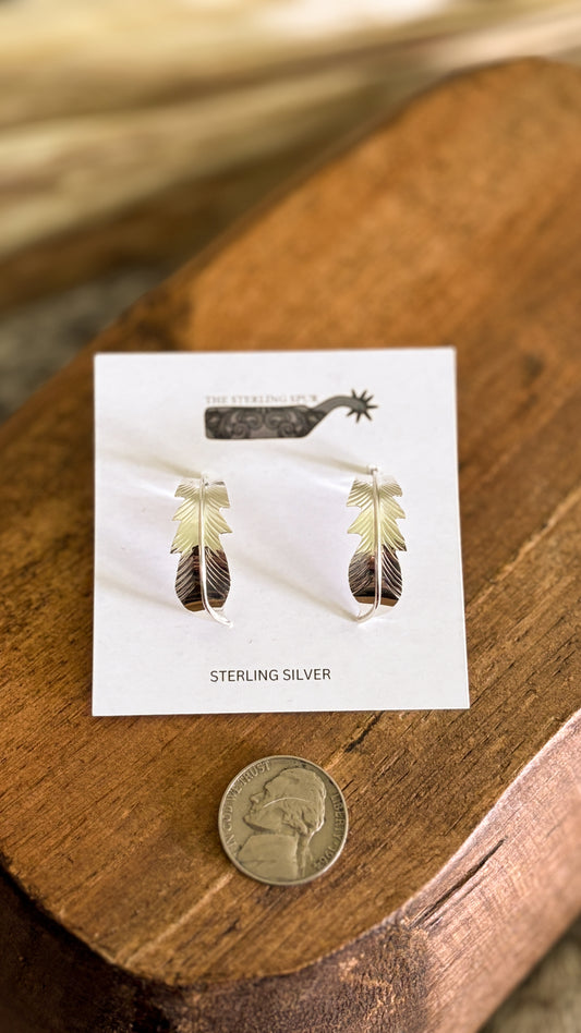 LARGE FEATHER EARRINGS
