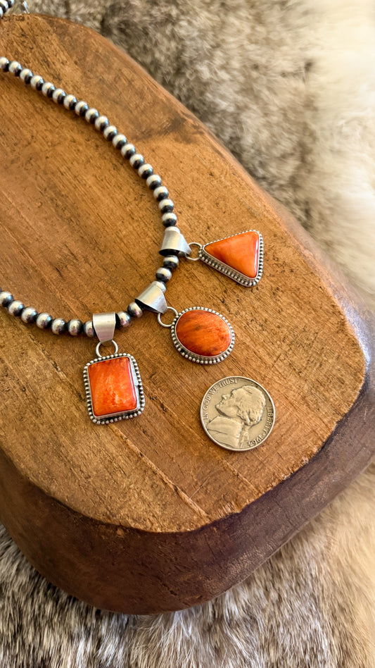 ORANGE SPINY OYSTER PENDANT