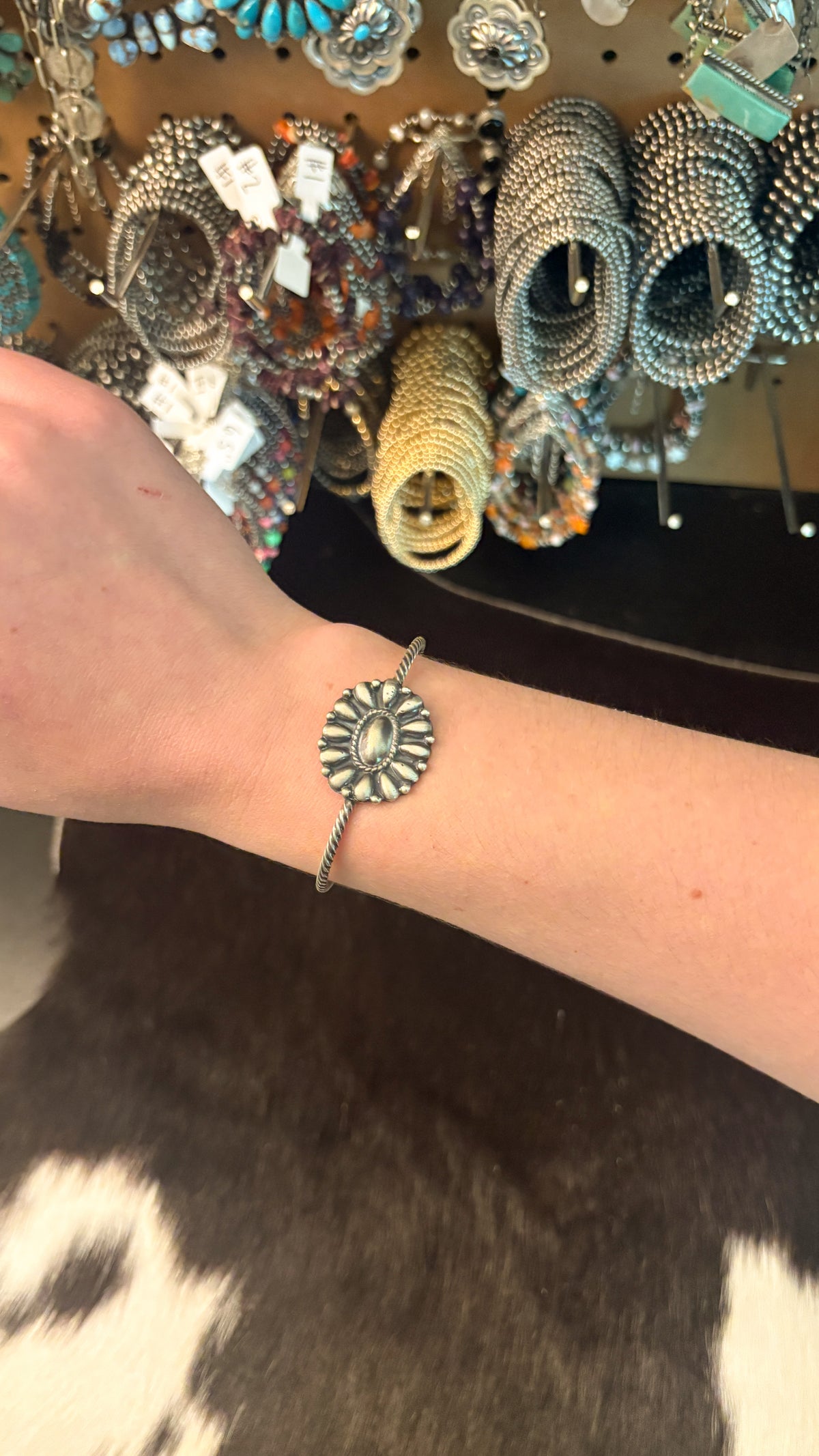 STERLING SILVER CLUSTER CUFF