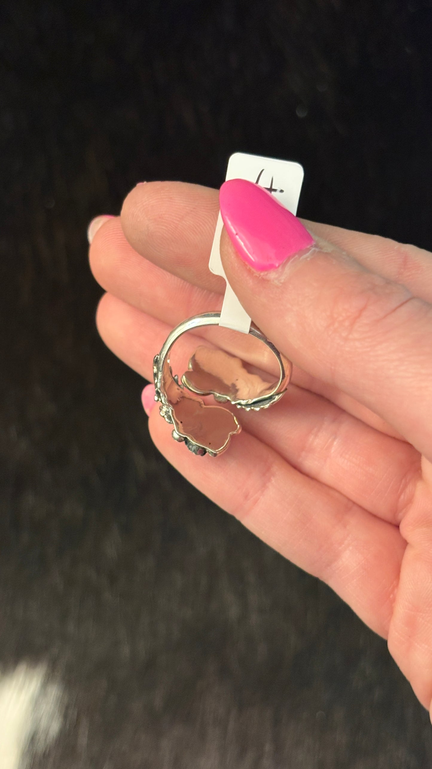 ADJUSTABLE CORAL & TURQUOISE WRAP RING