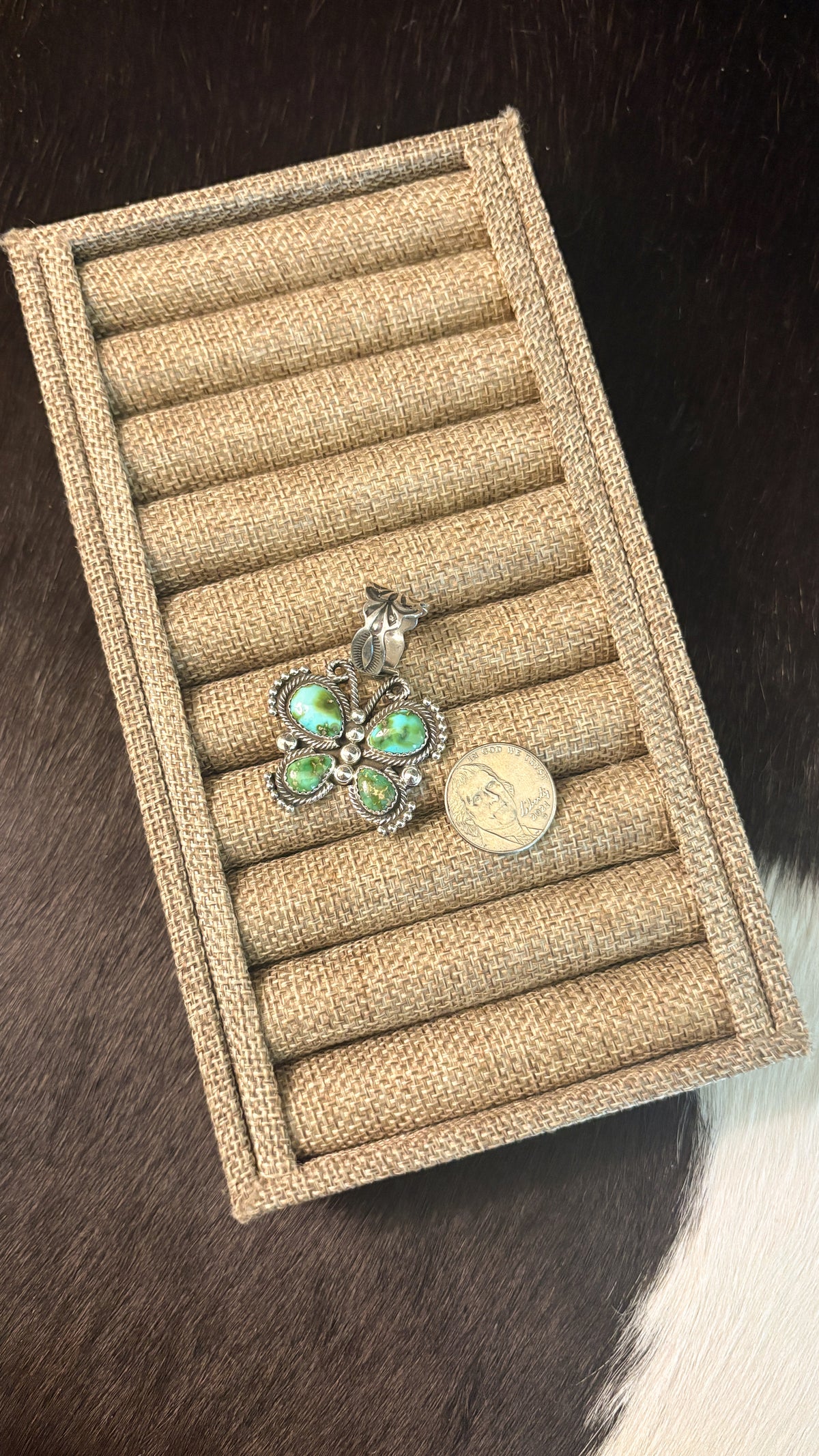 SONORAN GOLD BUTTERFLY PENDANT W STAMPED BAIL