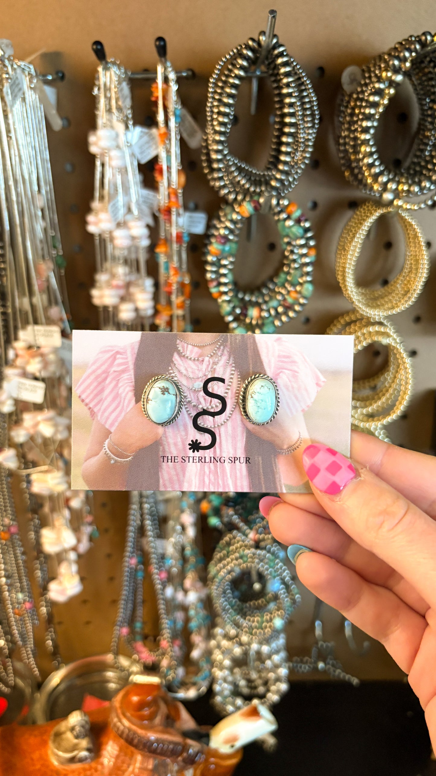 OVAL GOLDEN HILLS TURQUOISE STUD EARRINGS *DEFECT*