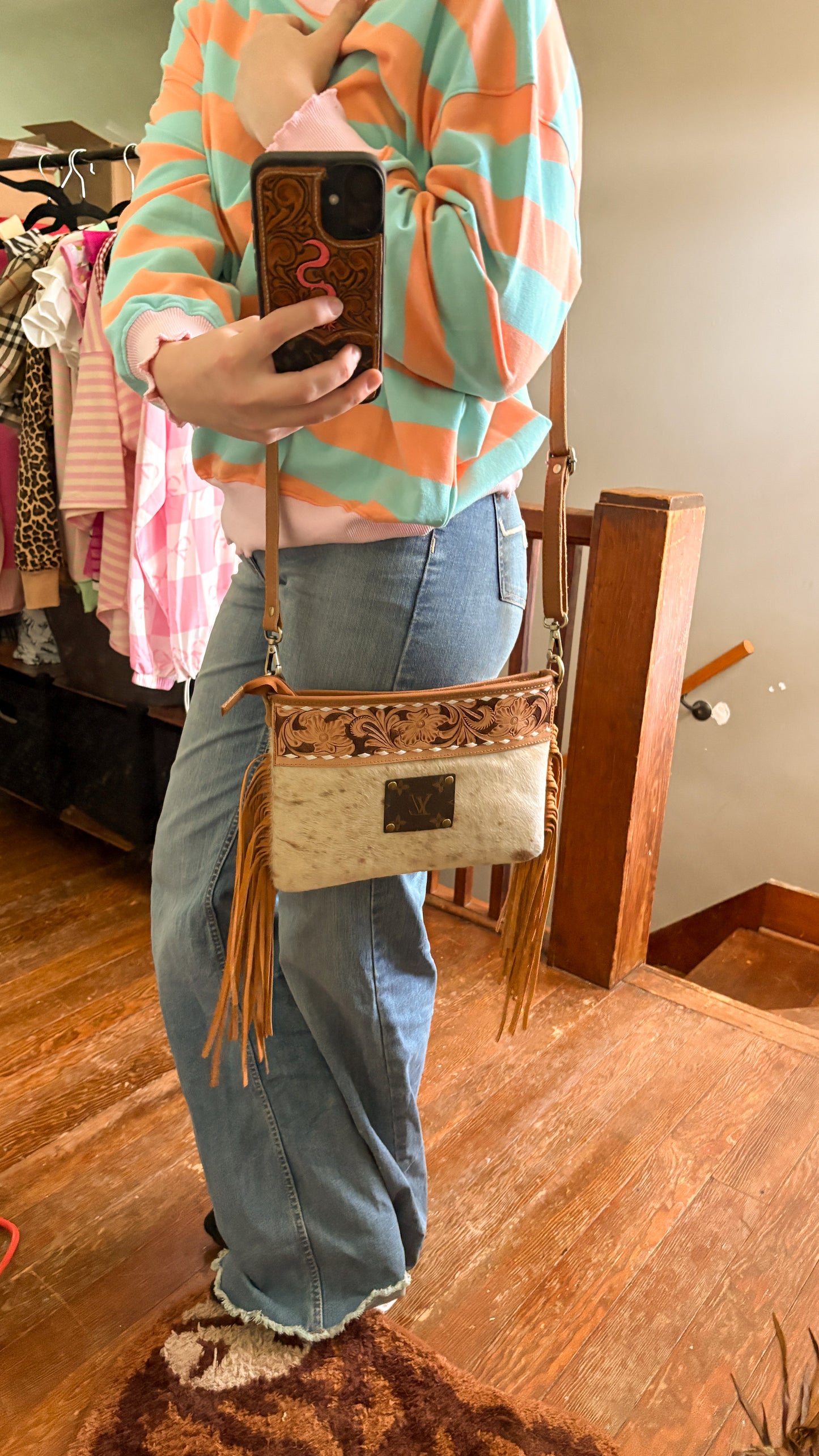 UPCYCLED LV CROSSBODY BAG - STYLE 27