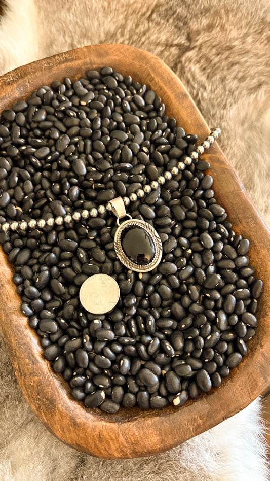 MEDIUM SIZE BLACK ONYX PENDANT