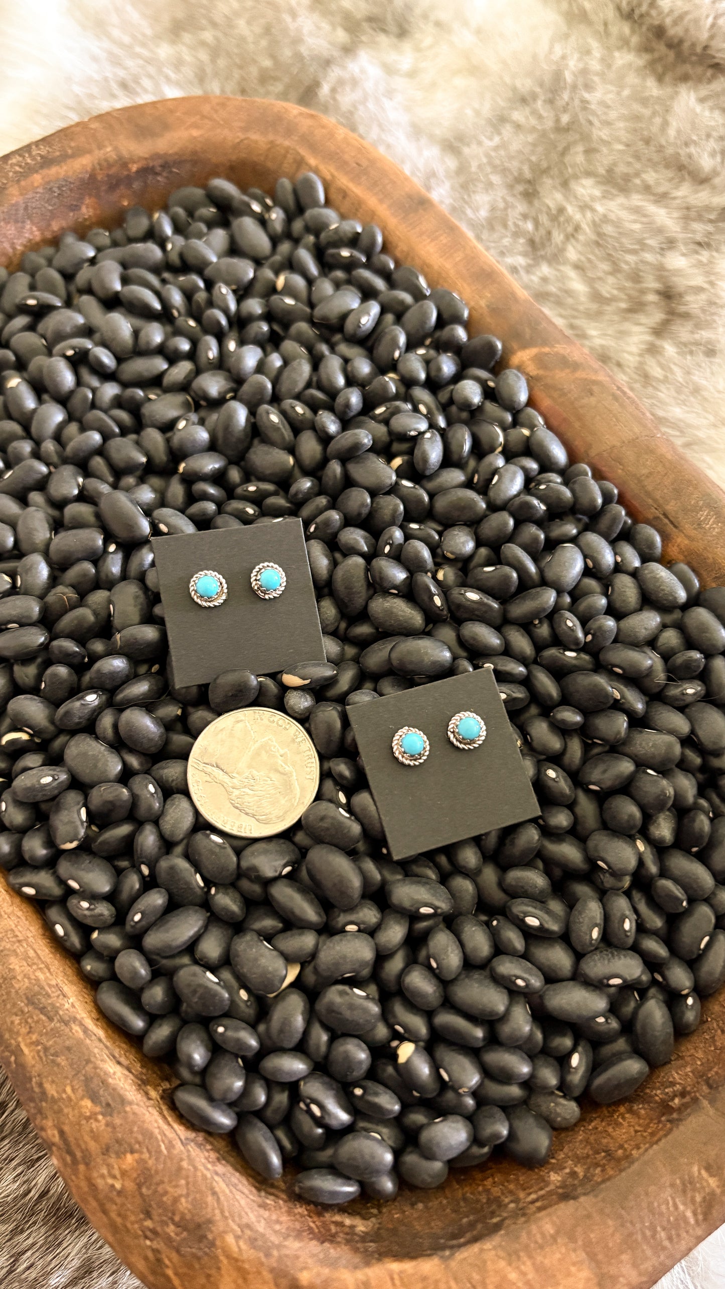5MM TURQUOISE STUDS BY ESTHER WHITE