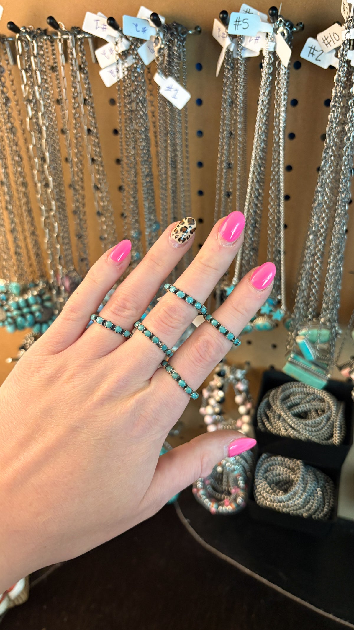 TURQUOISE ETERNITY STACKER RING