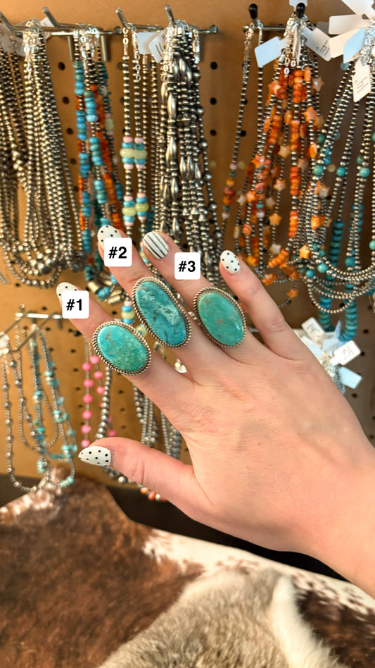 ADJUSTABLE ROYSTON TURQUOISE RING BY DONOVAN NEZ