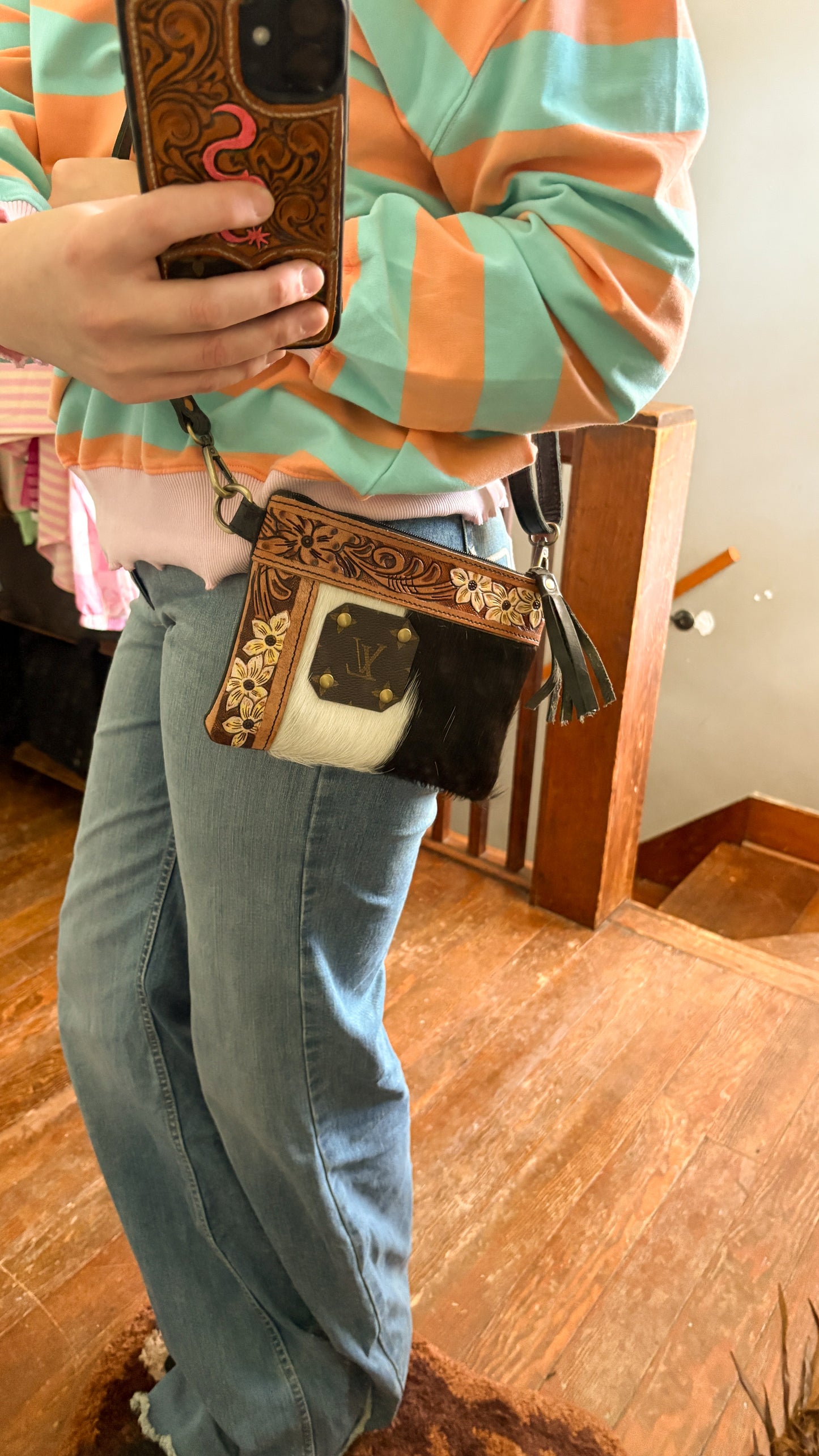 UPCYCLED LV CROSSBODY BAG - STYLE 25