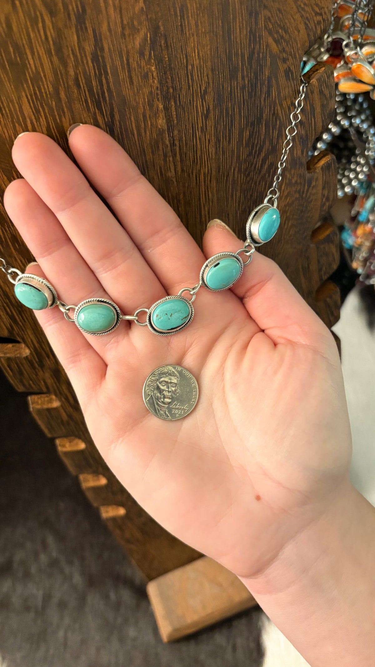 LIGHT BLUE TURQUOISE CHOKER BY DANNY HENIO