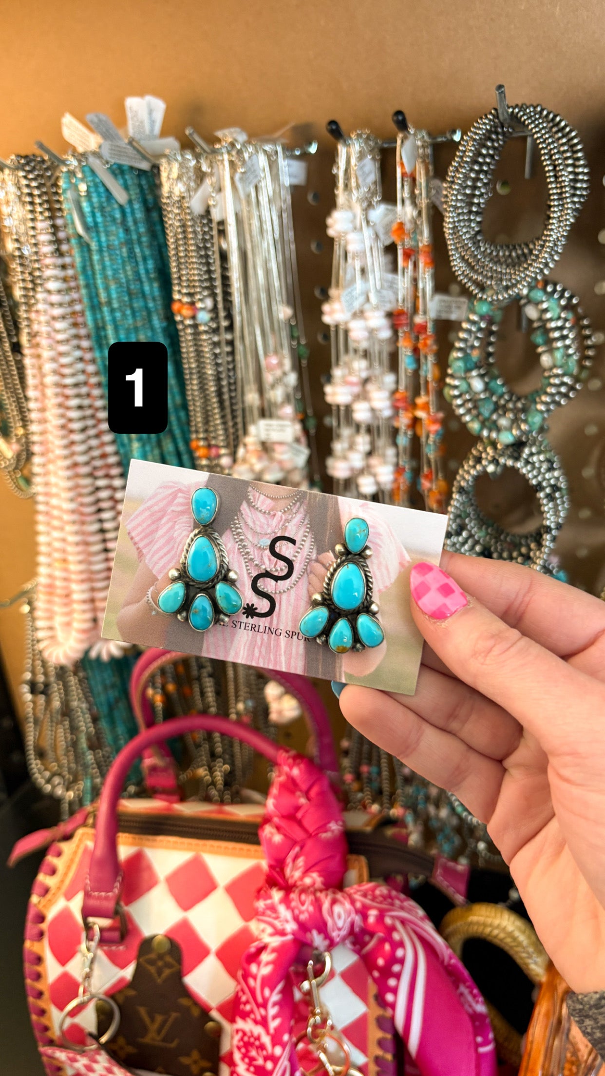 KINGMAN TURQUOISE CLUSTER STATEMENT EARRINGS
