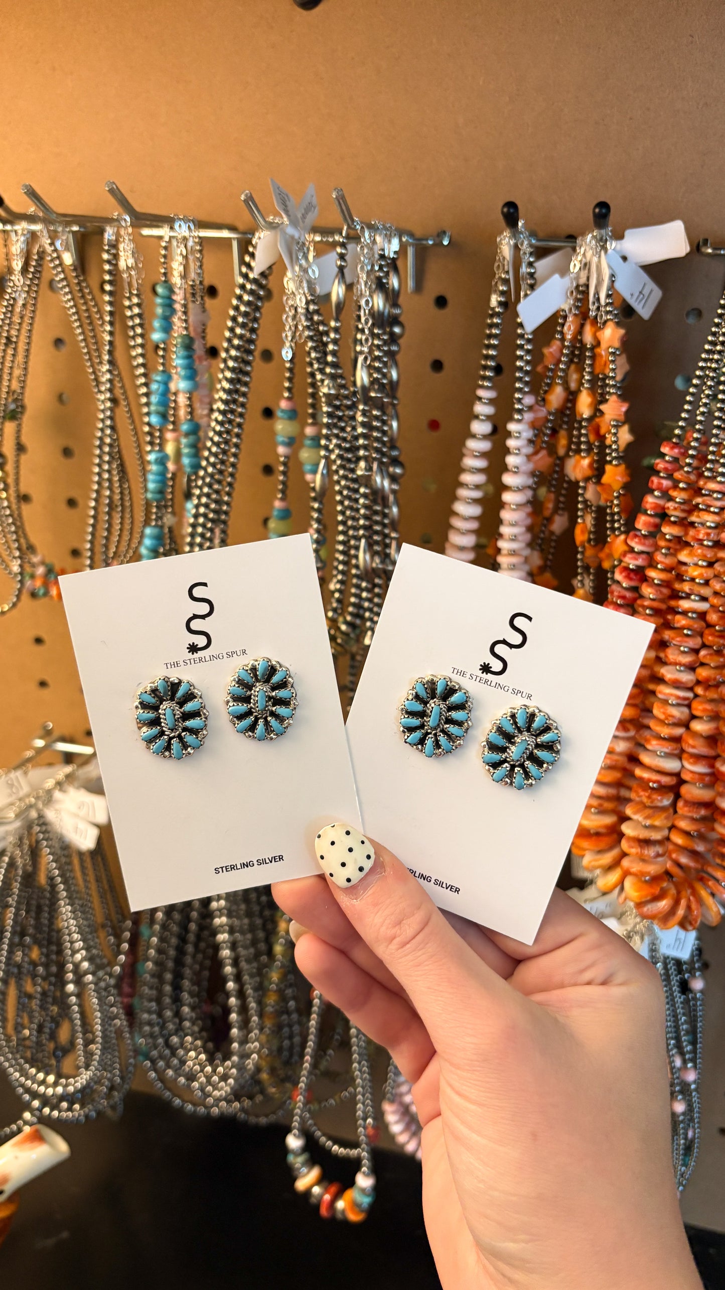TURQUOISE CLUSTER EARRINGS BY MILTON JAMES