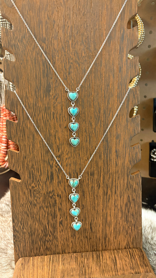 KINGMAN TURQUOISE HEART LARIAT