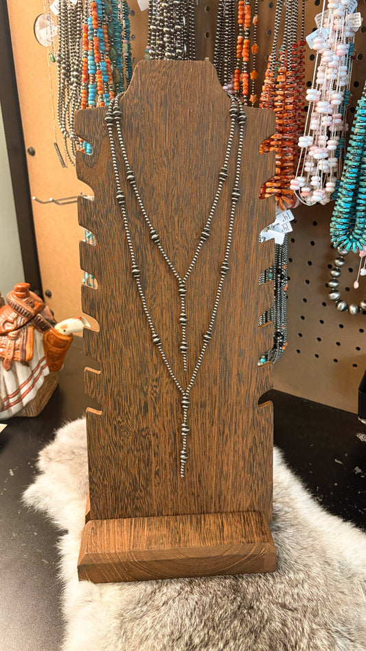 STERLING SILVER SAUCER PEARL LARIAT