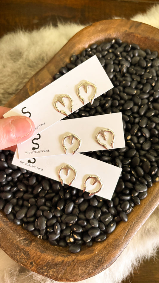 SILVER NAJA STUD EARRINGS